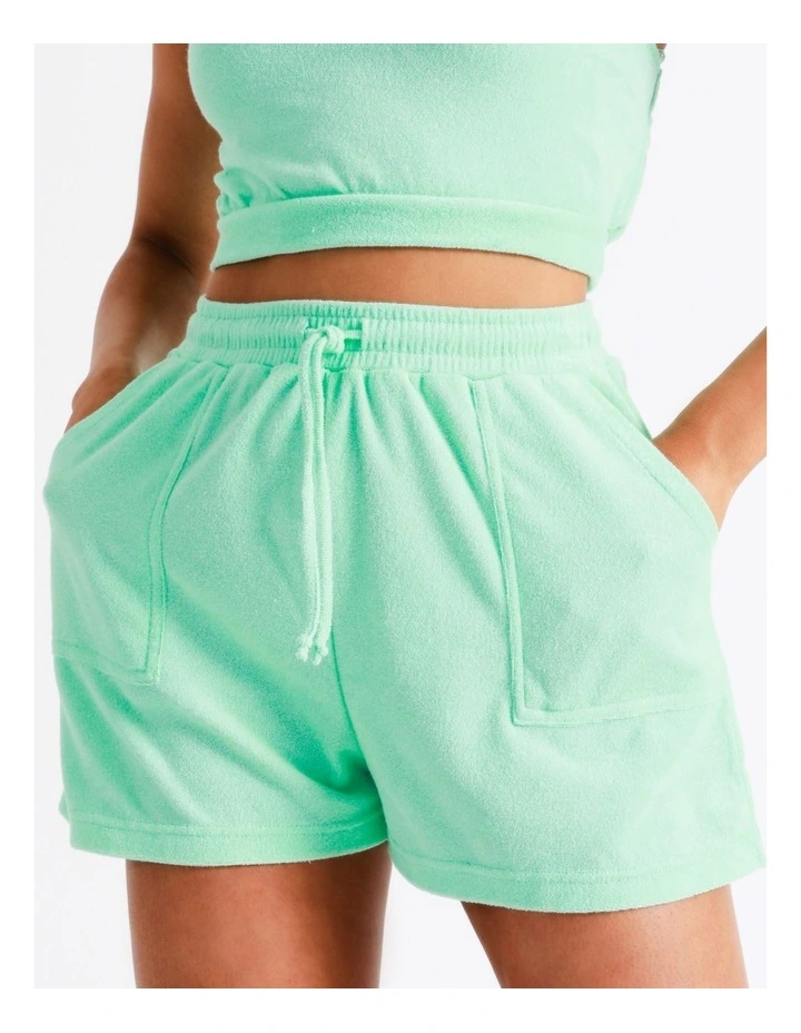 Best Sale ⌛ Miss Shop Organic Cotton Blend Terry Short In Jade ✨ 5 Best Sale ⌛ Miss Shop Organic Cotton Blend Terry Short In Jade ✨ - Image 4