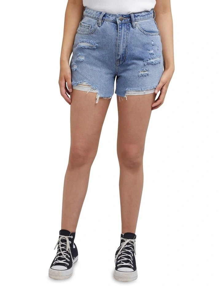 New π― All About Eve Murphy High Rise Shorts Denim In Blue π 3 New π― All About Eve Murphy High Rise Shorts Denim In Blue π