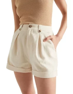 Cheapest 🔥 Seed Heritage Button Pleat Front Short In Magnolia 🎁 -shorts-casual Sales Store unnamed file 1097