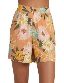 Wholesale 🤩 Roxy Pink Moon Shorts In Brown Multi ✔️ -shorts-casual Sales Store unnamed file 1118
