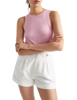 Best reviews of 🌟 Seed Heritage Button Pleat Front Short In Whisper White 🎁