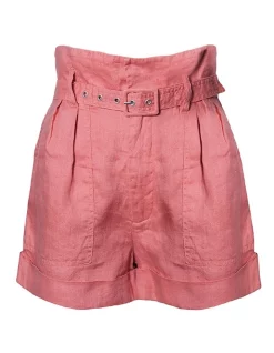 Coupon 😍 Skin And Threads Linen Belted Shorts 🤩