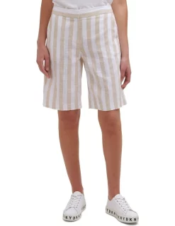 Budget 🧨 DKNY Linen Bermuda Shorts 😀