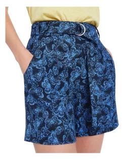 Discount 💯 Marcs Papillon Print Short Sky 💯 -shorts-casual Sales Store unnamed file 1323