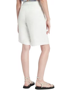 New 🤩 David Lawrence Elle Tailored Short In Ivory ⌛ -shorts-casual Sales Store unnamed file 1334