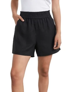Best Sale 👏 French Connection French Linen Relaxed Short Black 🔔