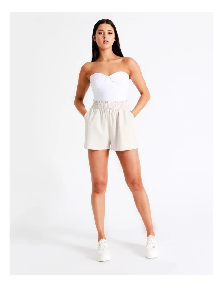 Cheap π Miss Shop Linen Paperbag Shorts In Natural π 3 Cheap π Miss Shop Linen Paperbag Shorts In Natural π