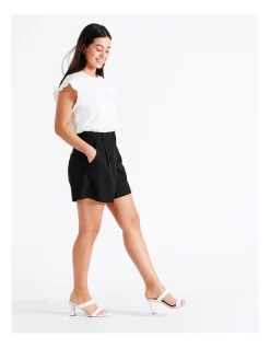 Best reviews of 💯 Tokito Tailored Linen Blend Shorts In Black ✔️ -shorts-casual Sales Store unnamed file 1384