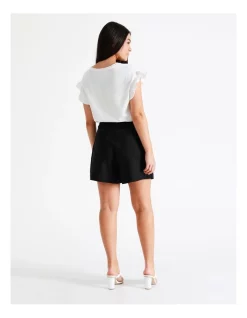 Best reviews of 💯 Tokito Tailored Linen Blend Shorts In Black ✔️ -shorts-casual Sales Store unnamed file 1385