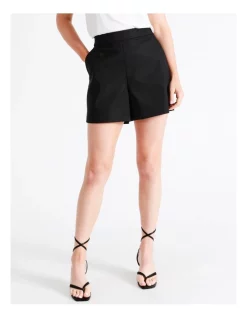 Brand new 🤩 Basque Organic Cotton Blend Tailored Short In Black ✨ -shorts-casual Sales Store unnamed file 1407