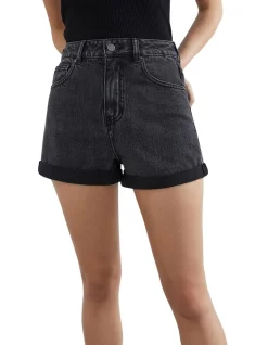 Best Pirce ๐ฅ French Connection High Rise Denim Short In Washed Black ๐