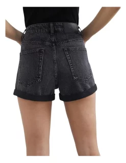 Best Pirce 🔥 French Connection High Rise Denim Short In Washed Black 😍 -shorts-casual Sales Store unnamed file 1436