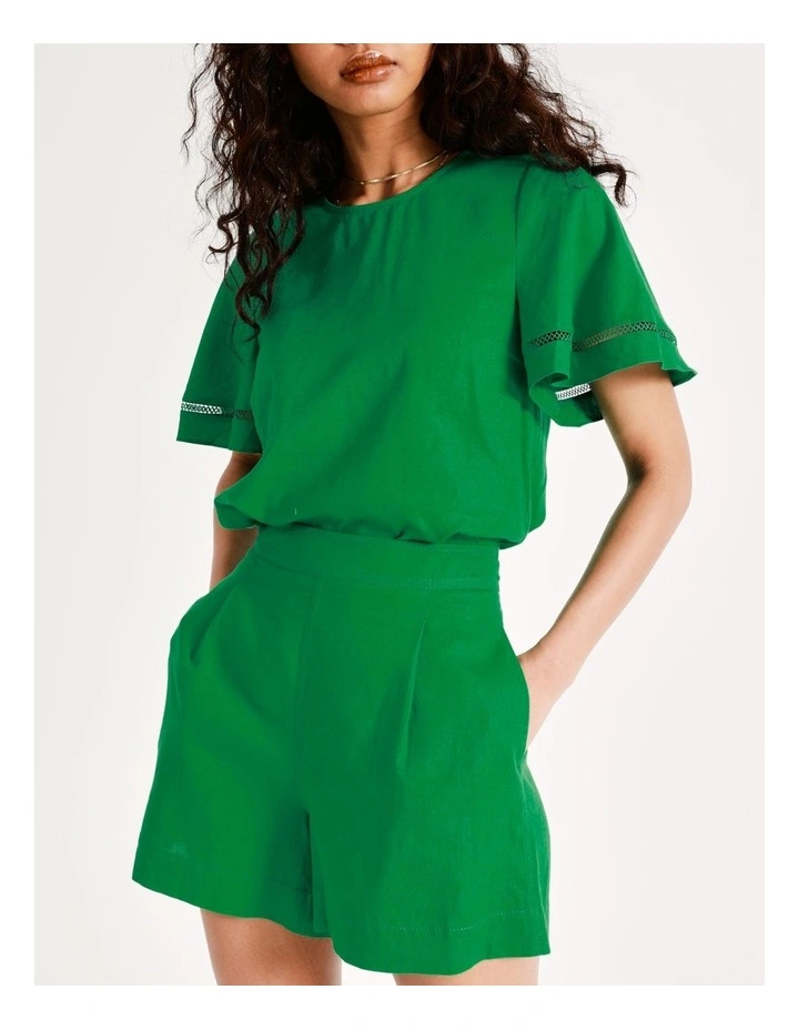 Best deal π₯ Piper Organic Linen Rich Relaxed Short In Green π 4 Best deal π₯ Piper Organic Linen Rich Relaxed Short In Green π - Image 2