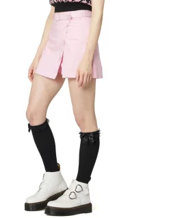 Best reviews of 😍 Dangerfield Bad Guy Belted Twill Skort Pink 🥰 -shorts-casual Sales Store unnamed file 1581