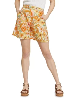 Promo ⌛ Oxford Sasha Retro Floral Shorts ✔️