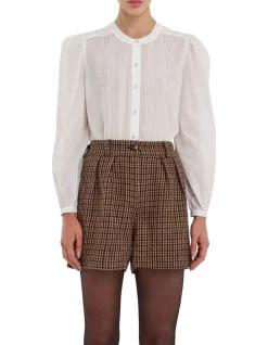 Outlet 🔥 Skin And Threads Tailored Wool Short Brown 👍