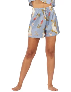 Brand new 🔔 Princess Highway Cockatoo Lounge High-Waisted Shorts Blue 🎁