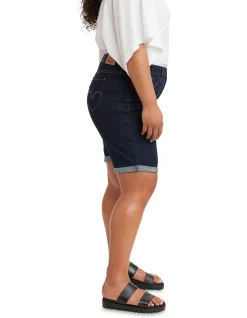 Outlet ⌛ Levi's Curve Curve Shaping Bermuda Jean Shorts Lapis Royal Rinse Blue 🥰 -shorts-casual Sales Store unnamed file 1768