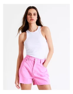 Deals 🥰 Miss Shop Recycled Blend Embroidered Denim Short In Assorted 💯