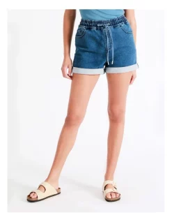 Coupon 💯 Grab Denim Recycled Blend Knitted Denim Short In Indigo 🔥 -shorts-casual Sales Store unnamed file 1935