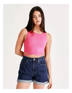 Hot Sale ✨ Miss Shop Recycled Blend Mom Cuffed Denim Short In Rich Blue 🎉 -shorts-casual Sales Store unnamed file 1942