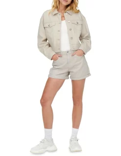 New 👍 ONLY Phine Life Denim Shorts Ecru 😀