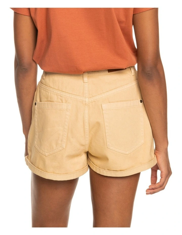 Deals ⌛ Roxy Run On Love High Waist Denim Mum Shorts In Beige ✨ 4 Deals ⌛ Roxy Run On Love High Waist Denim Mum Shorts In Beige ✨ - Image 2