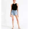 Flash Sale 🔔 ONLY Pacy High Waisted Denim Shorts In Light Blue Denim ⭐ -shorts-casual Sales Store unnamed file 2020