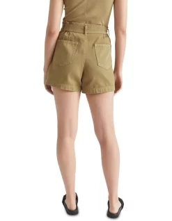 Outlet 🤩 Seed Heritage Denim Paperbag Tie Short In Deep Bronze 👍 -shorts-casual Sales Store unnamed file 2030