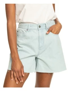 Best deal 🌟 Roxy Morning Splendour Mid Denim Bermuda Shorts In Blue 🛒