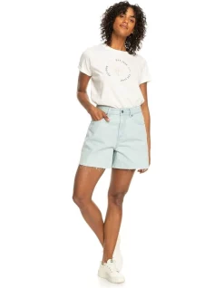 Best deal 🌟 Roxy Morning Splendour Mid Denim Bermuda Shorts In Blue 🛒 -shorts-casual Sales Store unnamed file 2035