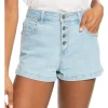 Promo 😉 Roxy Holiday High Waist Denim Shorts In Blue ✨ -shorts-casual Sales Store unnamed file 2052
