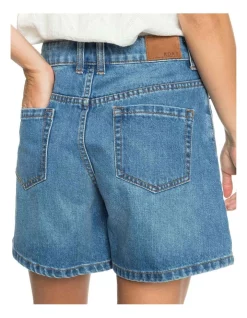 Best deal 👏 Roxy MORNING SPLENDOUR Denim Bermuda Shorts In Blue 😉 -shorts-casual Sales Store unnamed file 2064