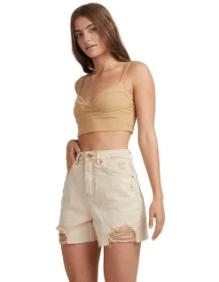 Best Sale 😍 Billabong Be You Eco Denim Shorts In Beige 🔥 -shorts-casual Sales Store unnamed file 2152
