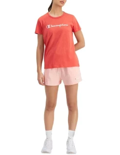 Flash Sale 😍 Champion Logo Jersey Short In Peach Schnapps 🌟 -shorts-casual Sales Store unnamed file 2165