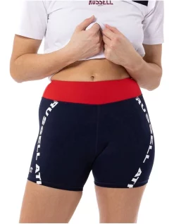 Hot Sale 🥰 Russell Athletic Americana Mini Bike Short In Navy 😍