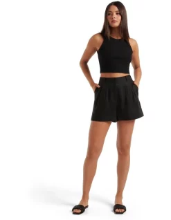 Cheap ⌛ Forever New Rosanna Linen Short In Black 🌟 -shorts-casual Sales Store unnamed file 258