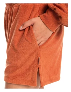 New 🔥 Roxy Threes Company Sweat Shorts In Brown ✨ -shorts-casual Sales Store unnamed file 2580