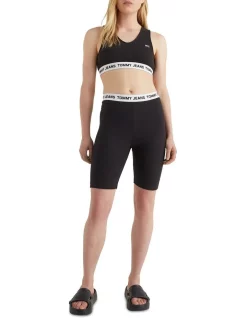 Promo 🥰 Tommy 👖 Jeans TJ Logo Waistband Cycle Short In Black 🛒