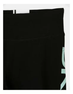 Best Pirce 😍 DKNY Sport Distressed Crackle Logo Bike Short In Black/Aqua ✔️ -shorts-casual Sales Store unnamed file 2780