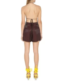 Coupon 🧨 Cue Tuck Front Short In Chocolate 🔥 -shorts-casual Sales Store unnamed file 297