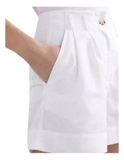 Brand new 🔥 French Connection Linen Pleat Front Short In White ⭐ -shorts-casual Sales Store unnamed file 396