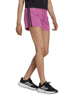 Best deal 😉 Adidas 3 Stripe Jersey Shorts In Lilac/Black 🛒 -shorts-casual Sales Store unnamed file 399
