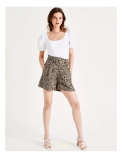 Cheapest 🤩 Tokito European Linen Blend High Waist Belted Short In Assorted 😉
