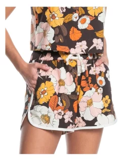 Buy 🤩 Quiksilver Retro Dream Shorts Brown Flower Print 😀 -shorts-casual Sales Store unnamed file 730