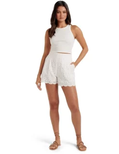 Cheap 🤩 Forever New Leonie Broderie Shorts In Porcelain 🌟 -shorts-casual Sales Store unnamed file 797