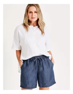 Deals 💯 Regatta Sustainable Lyocell Elastic Waist Short With Functional Waist Tie In Indigo 🥰 -shorts-casual Sales Store unnamed file 84