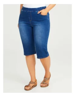 Top 10 🔔 Taking Shape Cotton Wandeer Denim Short In Mid Indigo 👏