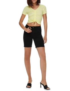 Discount 🥰 ONLY Sun Anne Mid Short In Black Denim ✨