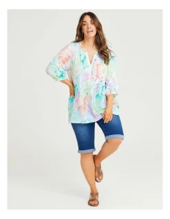 Top 10 🔔 Taking Shape Cotton Wandeer Denim Short In Mid Indigo 👏 -shorts-casual Sales Store unnamed file 91